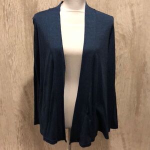 Michael Stars Blue Open Cardigan Long Sleeve Top